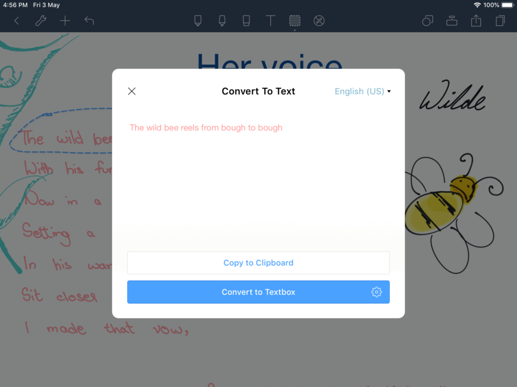 How to search handwriting & convert to text – Noteshelf Support